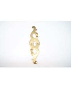 Schild, hoch, poliert, Beschläge, Messing, 17.5 cm, 4.5 cm