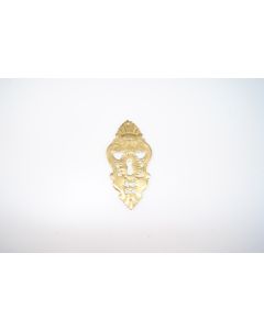 Schild, hoch, poliert, Beschläge, Messing, 11 cm, 5.5 cm