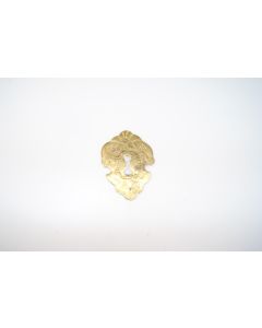 Schild, hoch, poliert, Beschläge, Messing, 8.5 cm, 6 cm