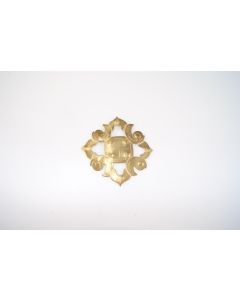 Schild, viereckig, poliert, Beschläge, Messing, 9.5 cm, 9.5 cm