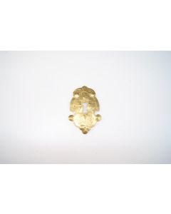 Schild, hoch, poliert, Beschläge, Messing, 9 cm, 6 cm