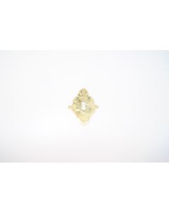 Schild, hoch, poliert, Beschläge, Messing, 7.5 cm, 6 cm