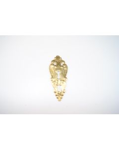 Schild, hoch, poliert, Beschläge, Messing, 12.5 cm, 5 cm