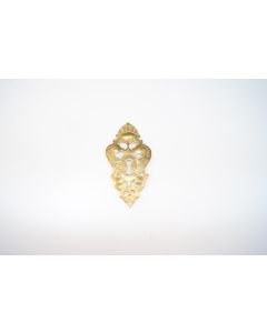 Schild, hoch, poliert, Beschläge, Messing, 10.5 cm, 5.5 cm