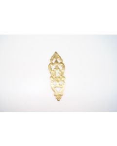 Schild, hoch, poliert, Beschläge, Messing, 14 cm, 4.5 cm