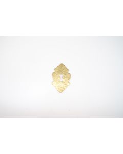 Schild, hoch, poliert, Beschläge, Messing, 8 cm, 4.5 cm