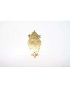 Schild, hoch, poliert, Beschläge, Messing, 13 cm, 6 cm