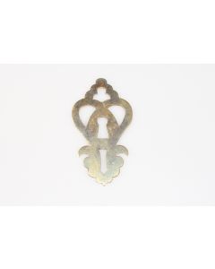 Schild, hoch, poliert, Beschläge, Messing, 7.5 cm, 4 cm