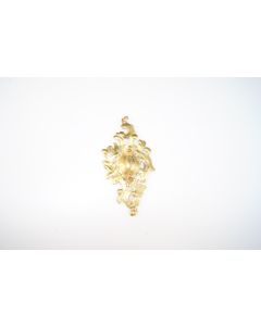 Schild, hoch, poliert, Beschläge, Messing, 12.5 cm, 6 cm