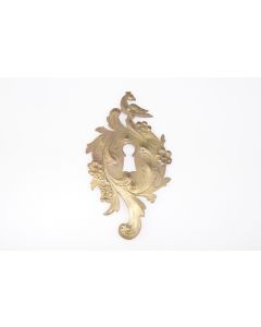 Schild, hoch, poliert, Beschläge, Messing, 11.5 cm, 6.5 cm