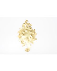 Schild, hoch, poliert, Beschläge, Messing, 11.5 cm, 6.5 cm