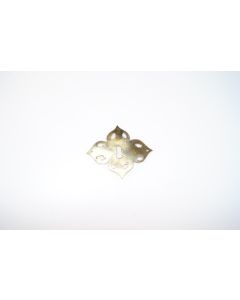 Schild, quer, poliert, Beschläge, Messing, 7.5 cm, 8.5 cm