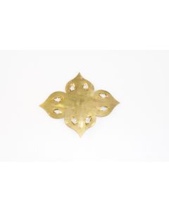 Rosette, quer, poliert, Beschläge, Messing, 7.5 cm, 8.5 cm