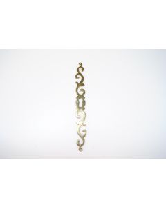 Schild, hoch, poliert, Beschläge, Messing, 18 cm, 2 cm