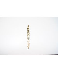 Schild, hoch, poliert, Beschläge, Messing, 13.5 cm, 1.5 cm