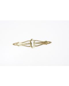 Schild, quer, poliert, Beschläge, Messing, 2.5 cm, 9.5 cm