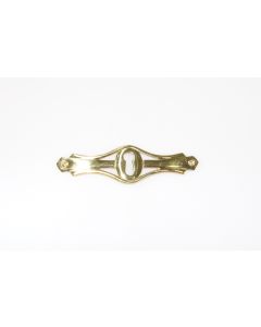 Schild, quer, poliert, Beschläge, Messing, 2.5 cm, 9.5 cm