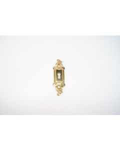 Schild, hoch, poliert, Beschläge, Messing, 10 cm, 3.5 cm