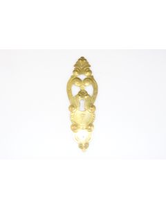 Schild, hoch, poliert, Beschläge, Messing, 13.5 cm, 4.5 cm