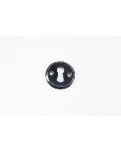 Schild, rund, schwarz, Beschläge, Kunststoff, 3 cm, 3 cm