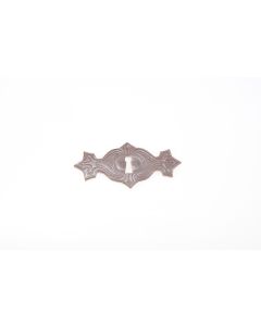 Schild, quer, dunkel, Beschläge, Leder, 4 cm, 9.5 cm