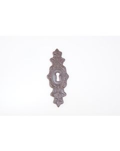 Schild, hoch, dunkel, Beschläge, Leder, 11 cm, 4 cm