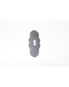 Schild, hoch, dunkel, Beschläge, Leder, 9 cm, 4 cm