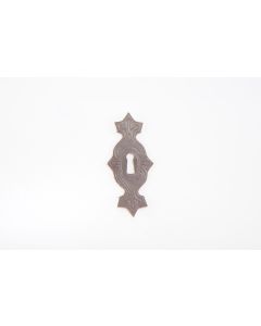 Schild, hoch, dunkel, Beschläge, Leder, 9 cm, 4 cm