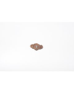 Schild, quer, dunkel, Beschläge, Leder, 2 cm, 4 cm