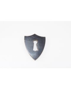 Schild, hoch, schwarz, Beschläge, Knochen, 4 cm, 3.5 cm