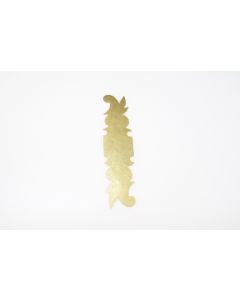 Schild, hoch, poliert, Beschläge, Messing, 140mm, 35mm