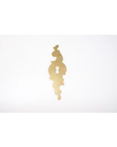 Schild, hoch, poliert, Beschläge, Messing, 13 cm, 4 cm