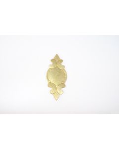 Schild, hoch, poliert, Beschläge, Messing, 10.5 cm, 4.5 cm