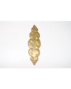 Schild, hoch, poliert, Beschläge, Messing, 17 cm, 5 cm