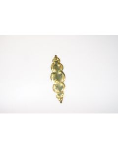 Schild, hoch, poliert, Beschläge, Messing, 12 cm, 3.5 cm