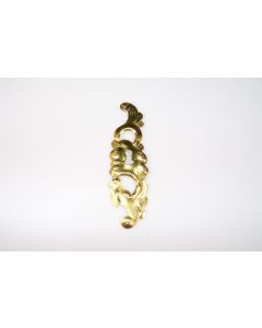 Schild, hoch, poliert, Beschläge, Messing, 14 cm, 4 cm