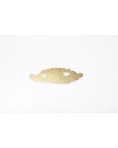 Schild, quer, poliert, Beschläge, Messing, 2.5 cm, 8.5 cm