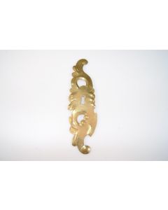 Schild, hoch, poliert, Beschläge, Messing, 19 cm, 5 cm