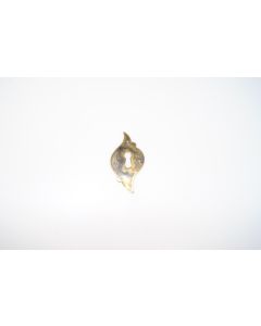 Schild, hoch, patiniert, Beschläge, Messing, 8 cm, 4 cm