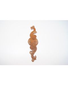 Schild, hoch, rostig, Beschläge, Eisen, 18.5 cm, 5 cm