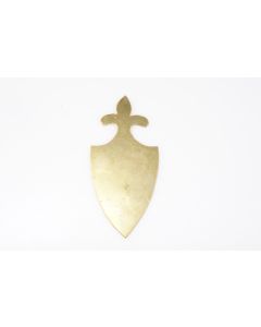 Schild, hoch, poliert, Beschläge, Messing, 10.5 cm, 5 cm