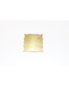 Rosette, viereckig, poliert, Beschläge, Messing, 5 cm, 5 cm