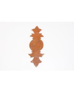 Schild, hoch, rostig, Beschläge, Eisen, 12.5 cm, 4 cm
