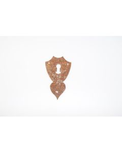 Schild, hoch, rostig, Beschläge, Eisen, 11 cm, 6.5 cm