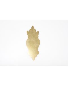 Schild, hoch, poliert, Beschläge, Messing, 12 cm, 5 cm