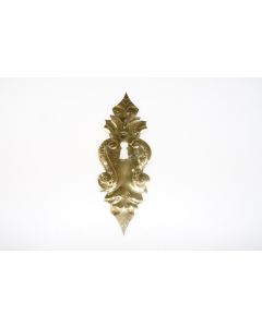 Schild, hoch, poliert, Beschläge, Messing, 18 cm, 6 cm