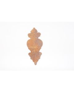 Schild, hoch, rostig, Beschläge, Eisen, 14 cm, 6 cm