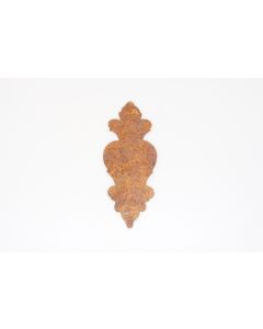 Schild, hoch, rostig, Beschläge, Eisen, 11 cm, 4.5 cm