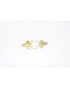 Schild, quer, poliert, Beschläge, Messing, 3.5 cm, 9.5 cm