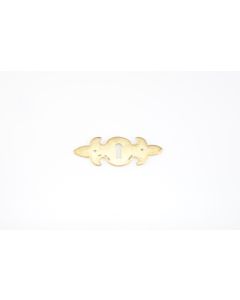 Schild, quer, poliert, Beschläge, Messing, 3 cm, 9.5 cm